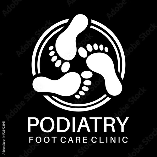 Podiatry practice logo in circle