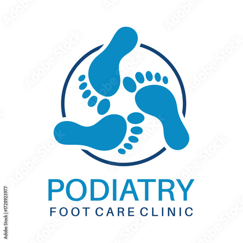 Podiatry practice logo in circle