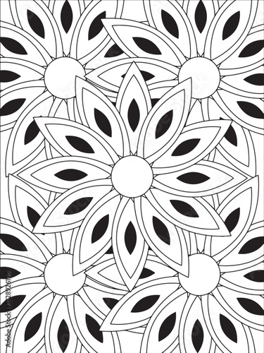 Joyful Flower Coloring Pages for kids and adults 