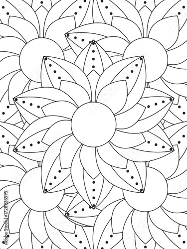 Joyful Flower Coloring Pages for kids and adults 