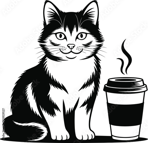 Cat Drinking Coffee eps, Cute Cat eps, Cute Cat eps, Cat Lover eps, Cricut Cat eps Black And White Print, Commercial Use
Coffee cat eps Cats eps Love coffee eps Cat clipart Funny cat cut file Cat love