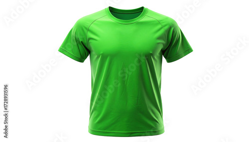 Green TShirt Isolated on White Background.