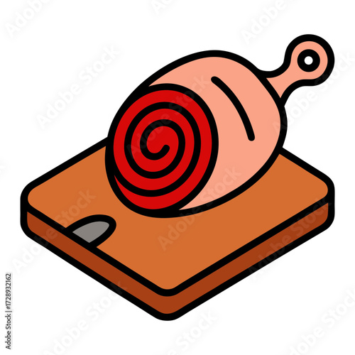 snail icon on square internet button