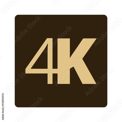 4k symbol on dark background.