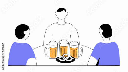 A people with beer and enjoying a drink