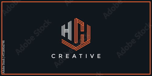HH Hexagon Logo Design	