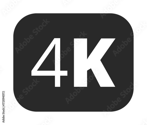 4k high definition resolution digital display icon.