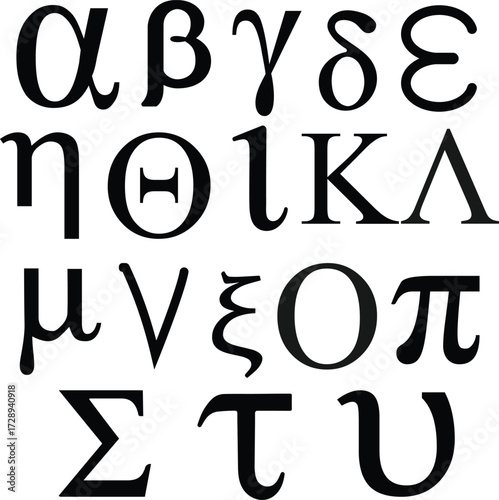 Greek Alphabet Alpha  beta Gamma eps