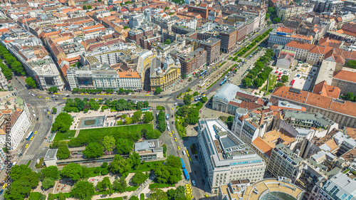 Photography Aerial view of Elizabeth Square with St