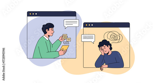 Online communication challenges and mental well-being.