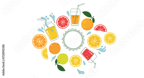Refreshing citrus fruits and juices for a healthy lifestyle and vibrant refreshment.