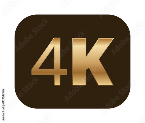 4k gold text on black rectangular background for high-resolution display.
