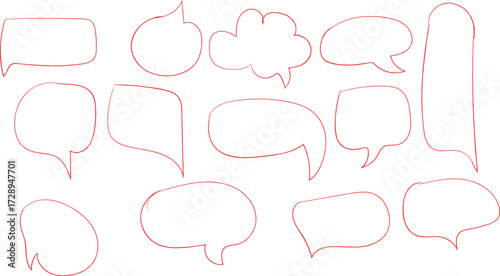 Express yourself with these hand-drawn speech bubbles for presentations, social media, or design projects, perfect for adding a creative touch and visual appeal