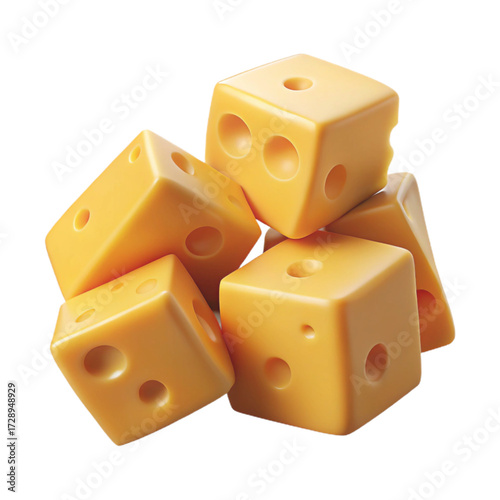 cheese on a white background