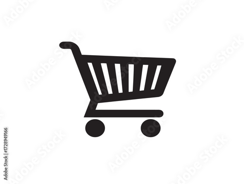 Supermarket silhouette icon vector illustration solid black symbol for consumer goods