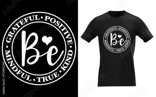Inspirational typography design with positive affirmations and geometric elements