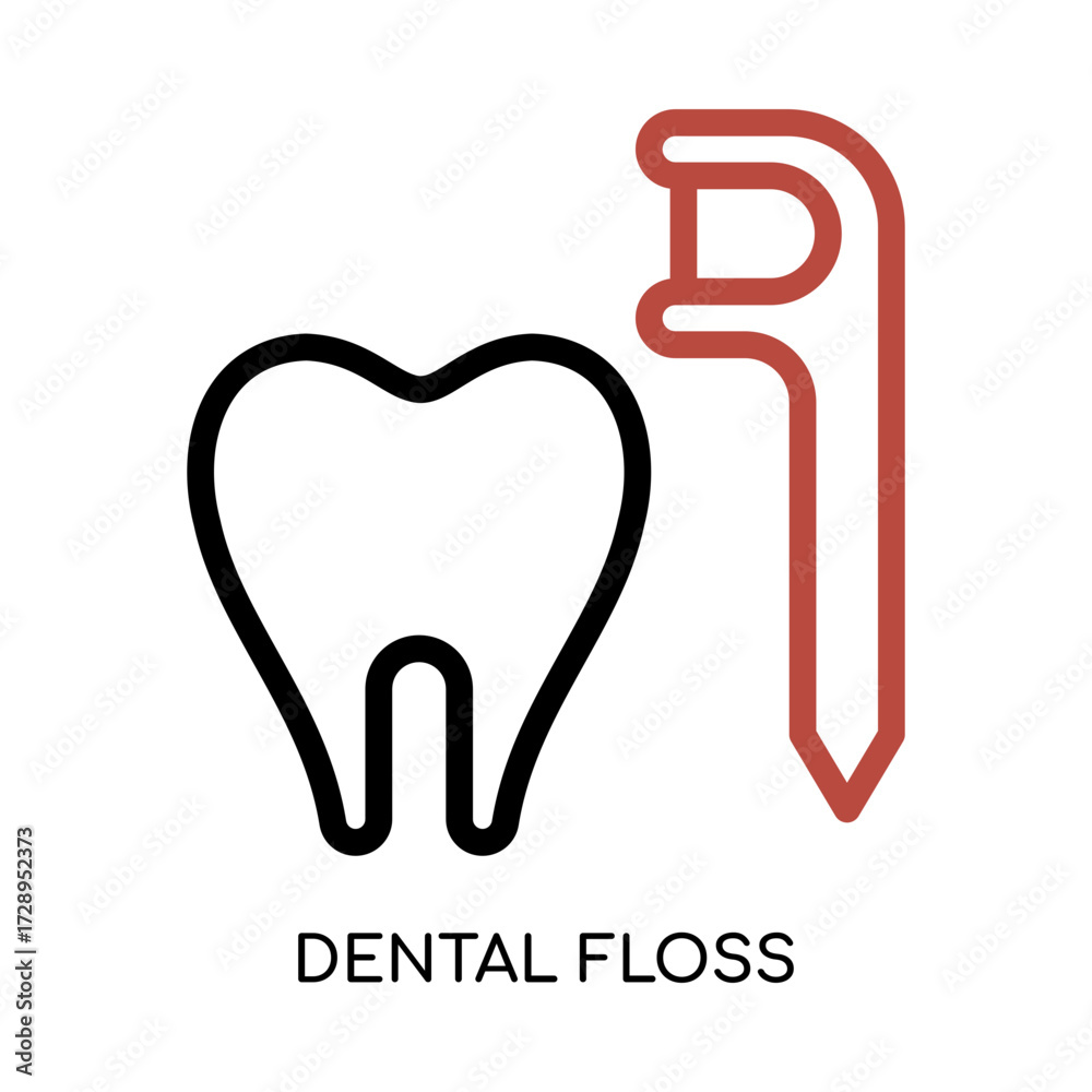 Obraz premium Dental Floss Icon