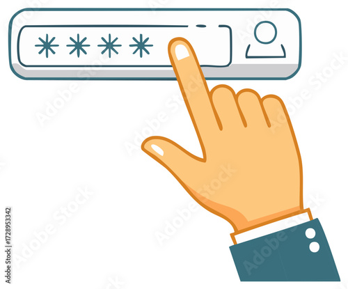 Password Input Hand Typing Enter Access Security Authentication Protection