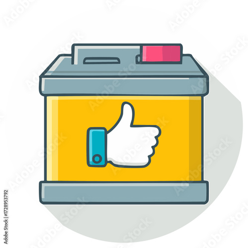 Positive Feedback Box Thumbs Up Icon Approval Icon