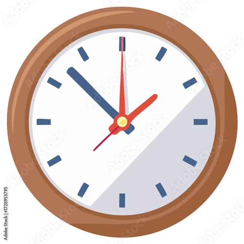 Simple illustration of a wall clock showing a specific time