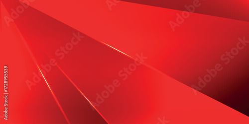 Red Casino banner. Futuristic abstract background with light beams for games, technology, circus, winner, poker, music posters. Geometric laser speed lines bg. Cyberpunk effect vector illustration.