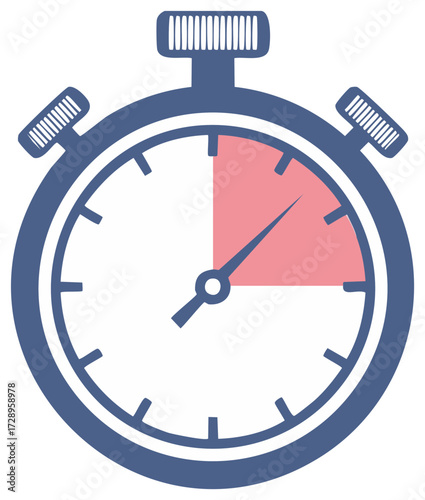 Stopwatch with time elapsed indicator for deadlines time limits and productivity goals