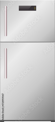 Refrigerator gradient illustration vector. Household appliance illustration.