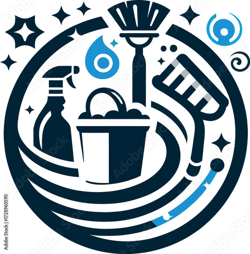 Cleaning logo vector template