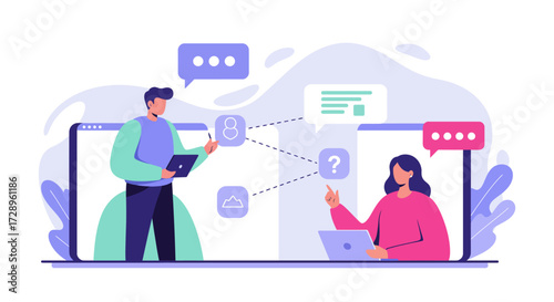 Upskilling & Professional Growth: Modern Flat Design for Continuous Learning