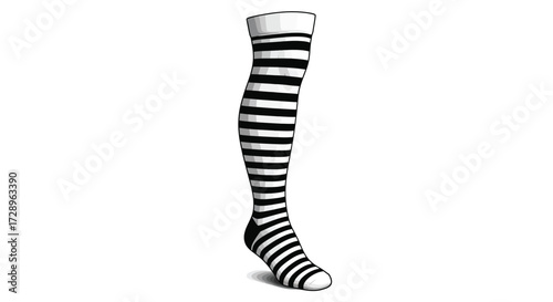 Striped stocking, a stylish and eyecatching accessory
