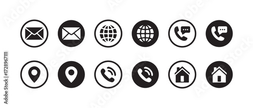 Phone icon set, Telephone call sign, Contact icon phone mobile call, Contact us, Contact us symbol, Vector illustration eps 10.
