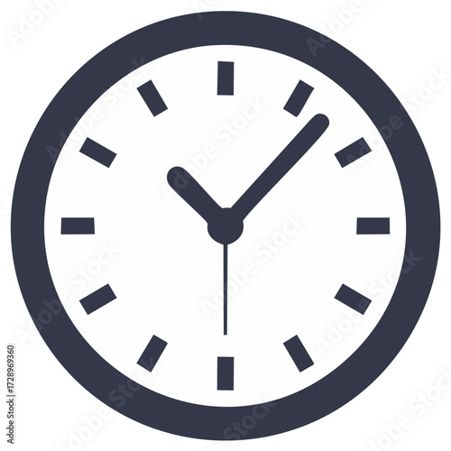 Simple analog clock face showing minutes past ten
