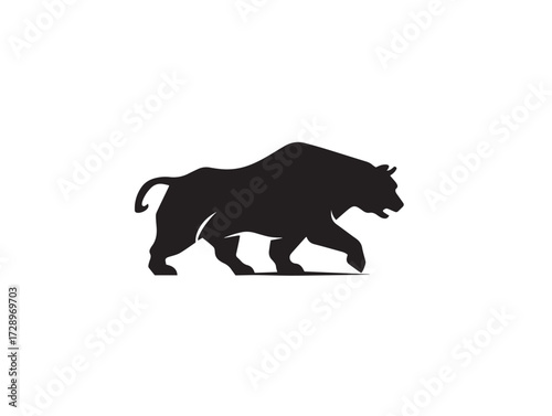 Trading silhouette icon vector illustration solid black symbol for stock exchange
