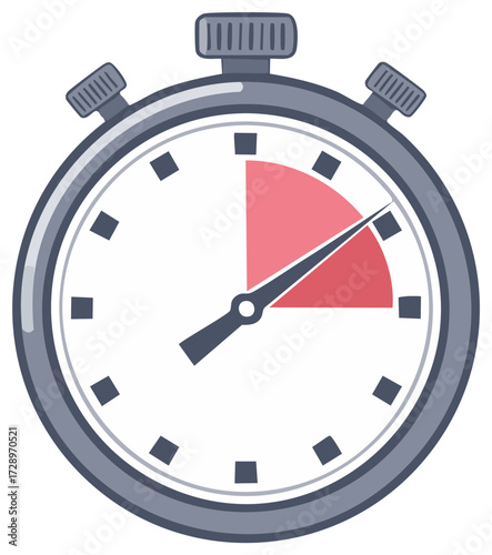 Stopwatch Illustration Shows Time Measurement for Concept