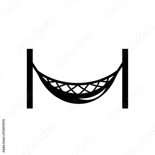 Hammock in a simple and modern design on a transparent background