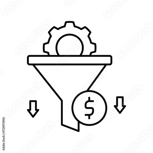 Conversion Rate thinline icon , vector, pixel perfect, illustrator file 
