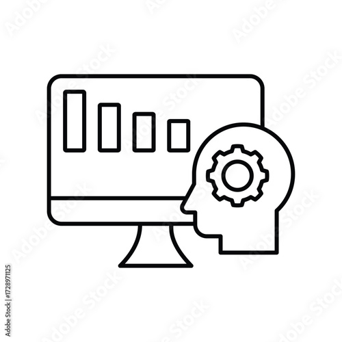 Business Intelligence thinline icon , vector, pixel perfect, illustrator file 
