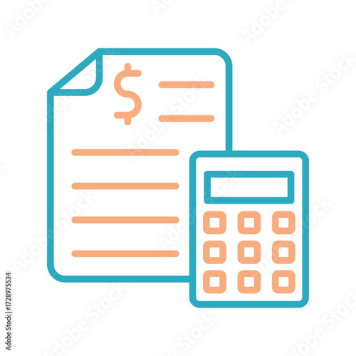 Accounting Outline bold Vector Icon which can be easily modified or Edited 
