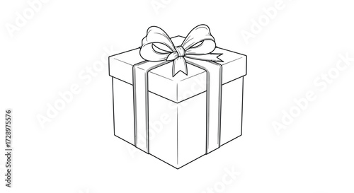 Illustration of a gift box with a bow