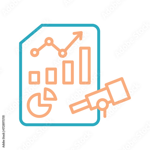 Business Forecasts Outline bold Vector Icon which can be easily modified or Edited 
