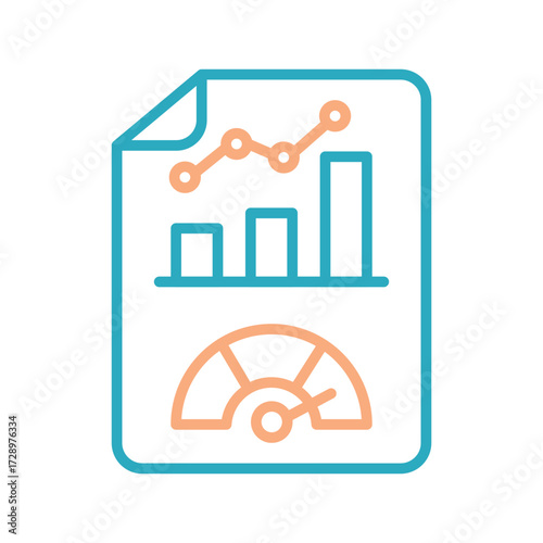 Data Benchmarking Outline bold Vector Icon which can be easily modified or Edited 

