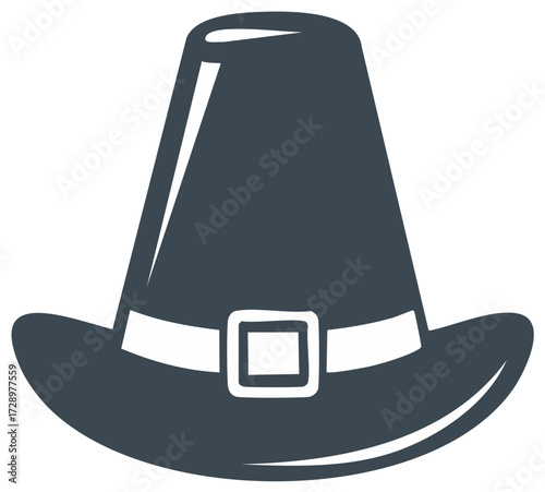 Pilgrim Hat Illustration A Traditional Fall Harvest Accessory Holiday Decorative Thanksgiving element