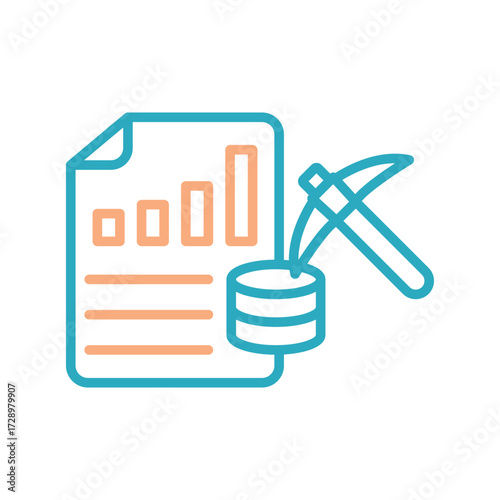 Data Mining Outline bold Vector Icon which can be easily modified or Edited 
