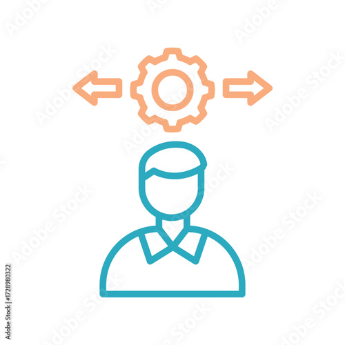 Decision Analytics Outline bold Vector Icon which can be easily modified or Edited 
