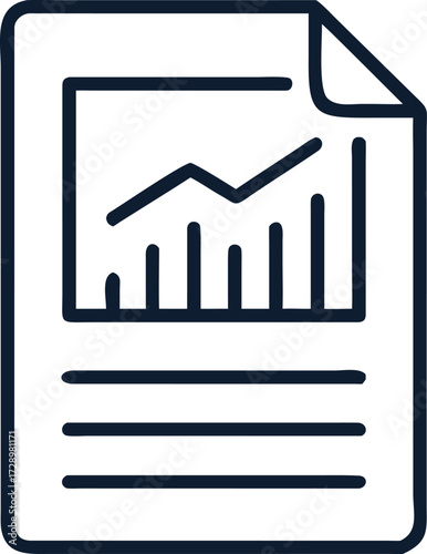 A document containing a line graph and bar chart, showcasing data analysis and information