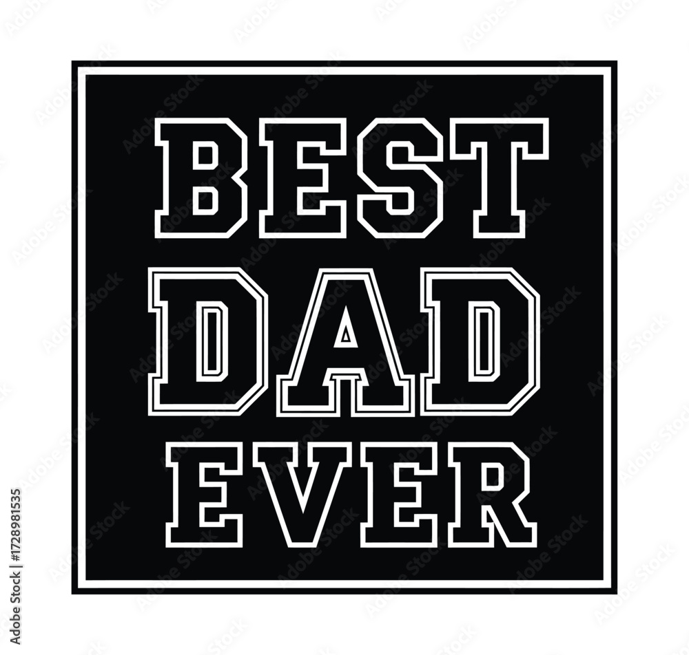 Obraz premium Bold Varsity Best Dad Ever