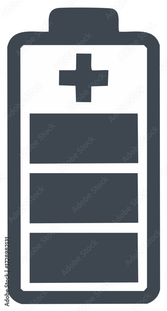 Obraz premium Full battery power charge level indicator icon