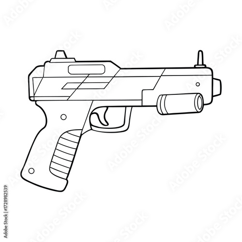 A dynamic rival Nerf gun coloring page featuring a detailed blaster with bold outlines, foam darts, and action-ready design—perfect for kids who love toy battle adventures!
