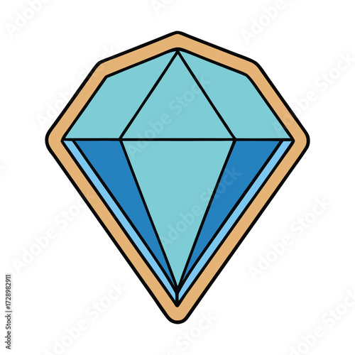 A sparkling diamond sticker with sharp facets and glossy shine, perfect for decorating journals, phones, or crafts. Its gem-like glimmer adds a touch of luxe to any surface.
