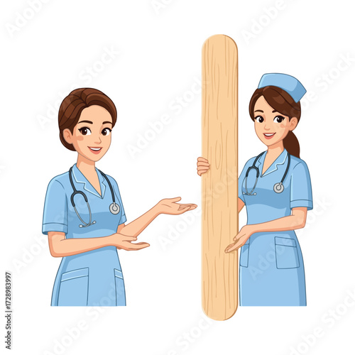 Medical tongue depressor isolated on transparent background - Medical Equipment Vector Icon